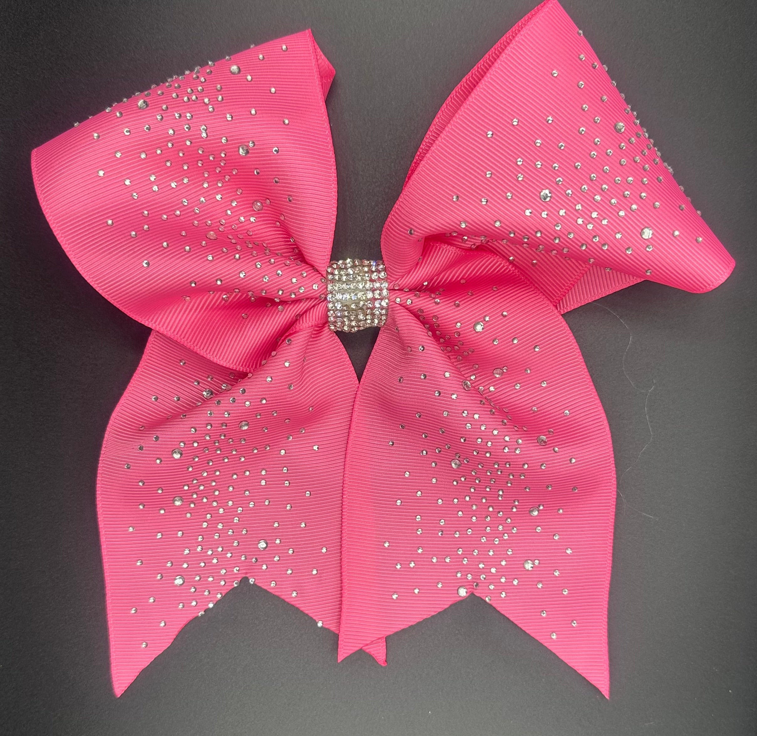 Kelli - Sparkly Hot Pink Cheer Bow