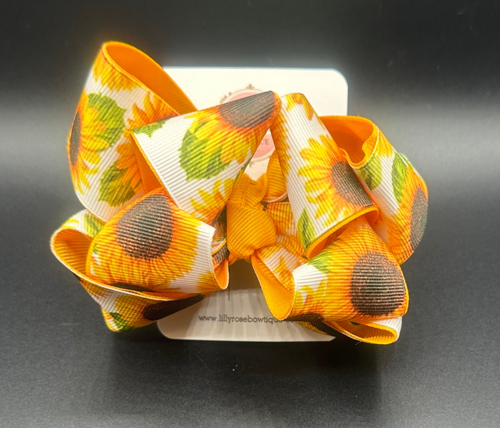 LillyRose - Sunflower with Alligator Clip - Size: Medium