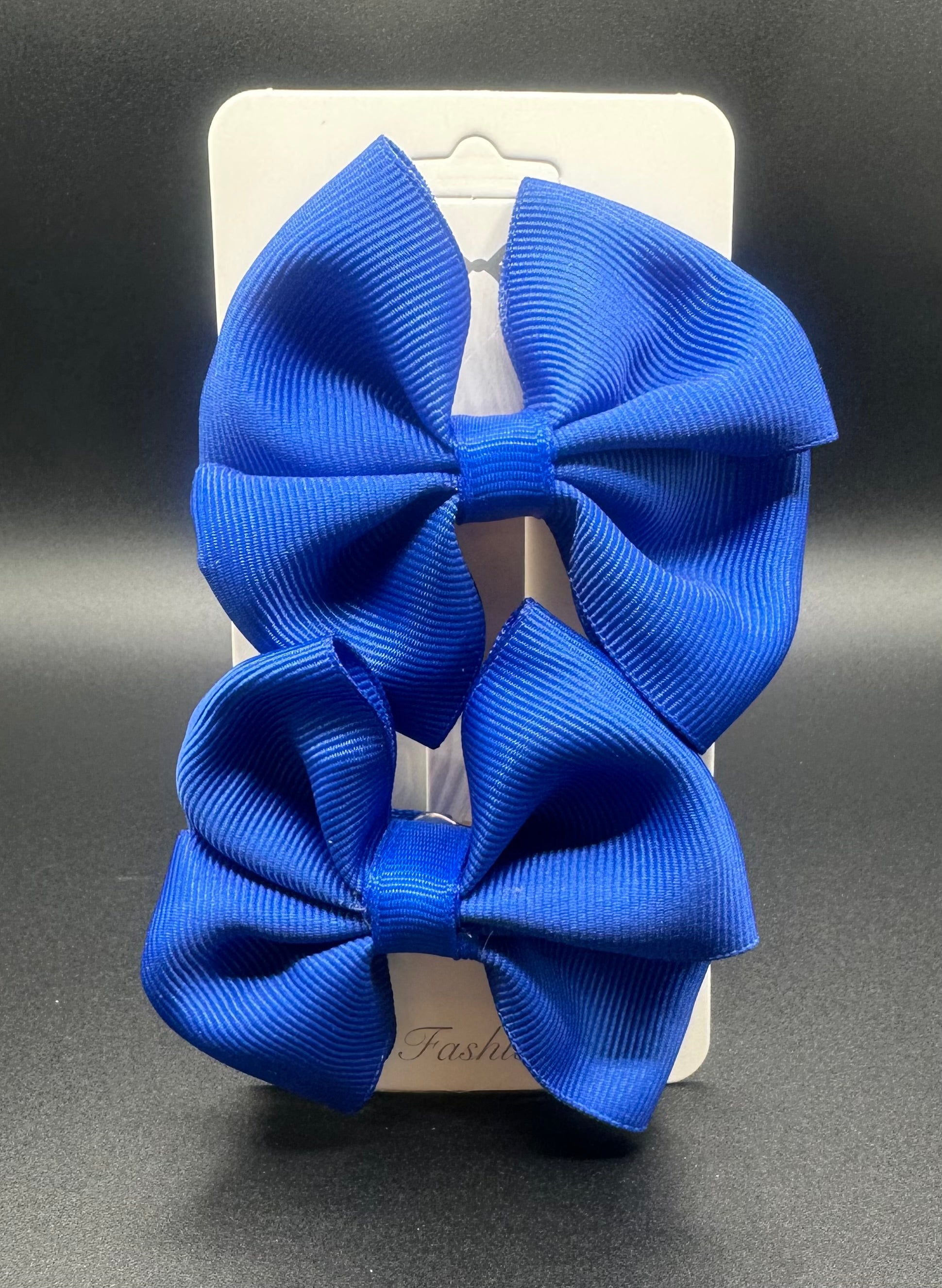 Emma - Royal Blue Pinwheel Bows with Alligator Clip