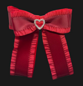 Katherine - Rudy Red Grosgrain with Ruffles and a Sparkling Center