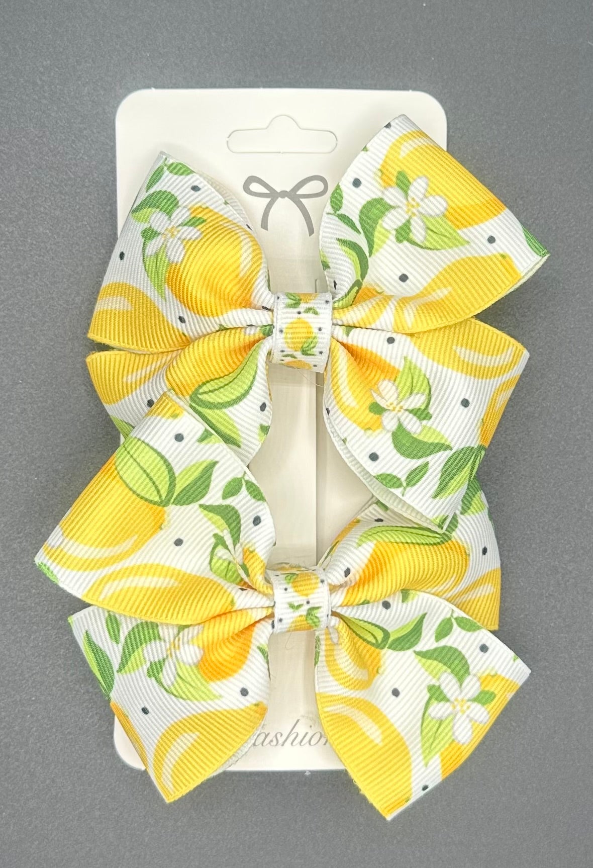 Emma - Lemon Squeeze Pinwheel Bows with Alligator Clip