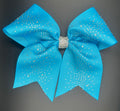 Kelli - Sparkly Bright Blue Cheer Bow