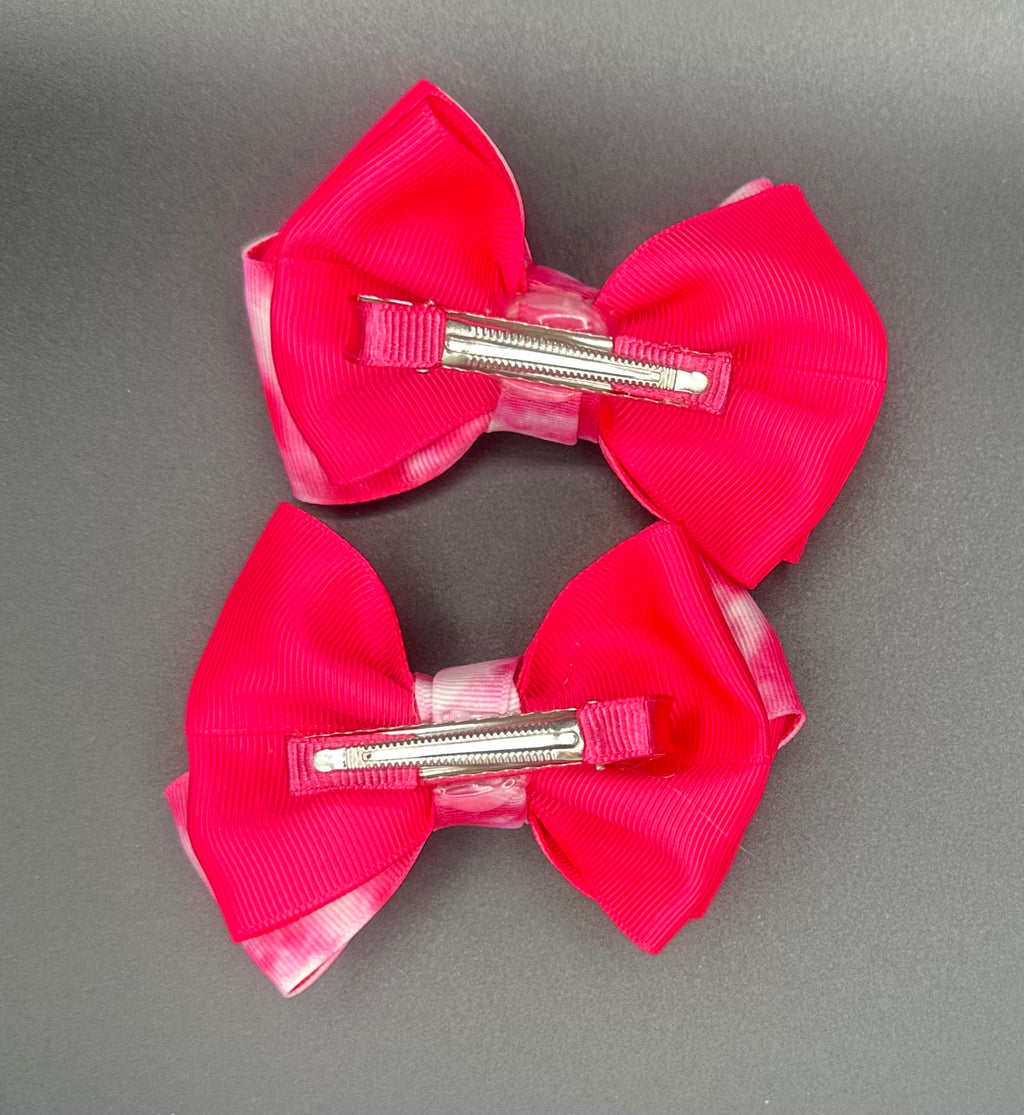 Emmalyn - Hot Pink Tie-Dye Piggies