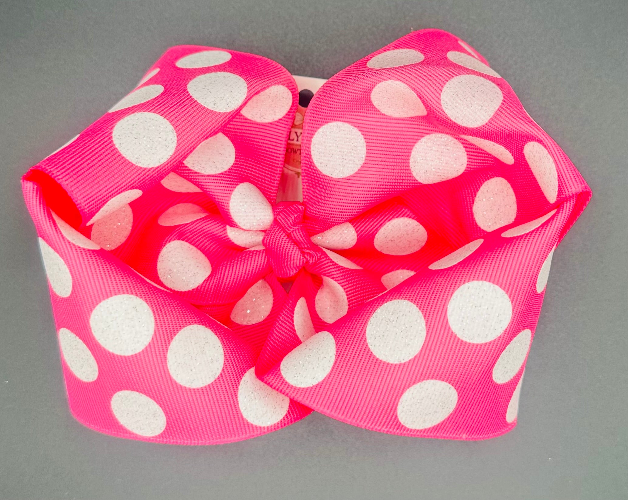 Evie - Pink and Sparkly White Polkadots ￼