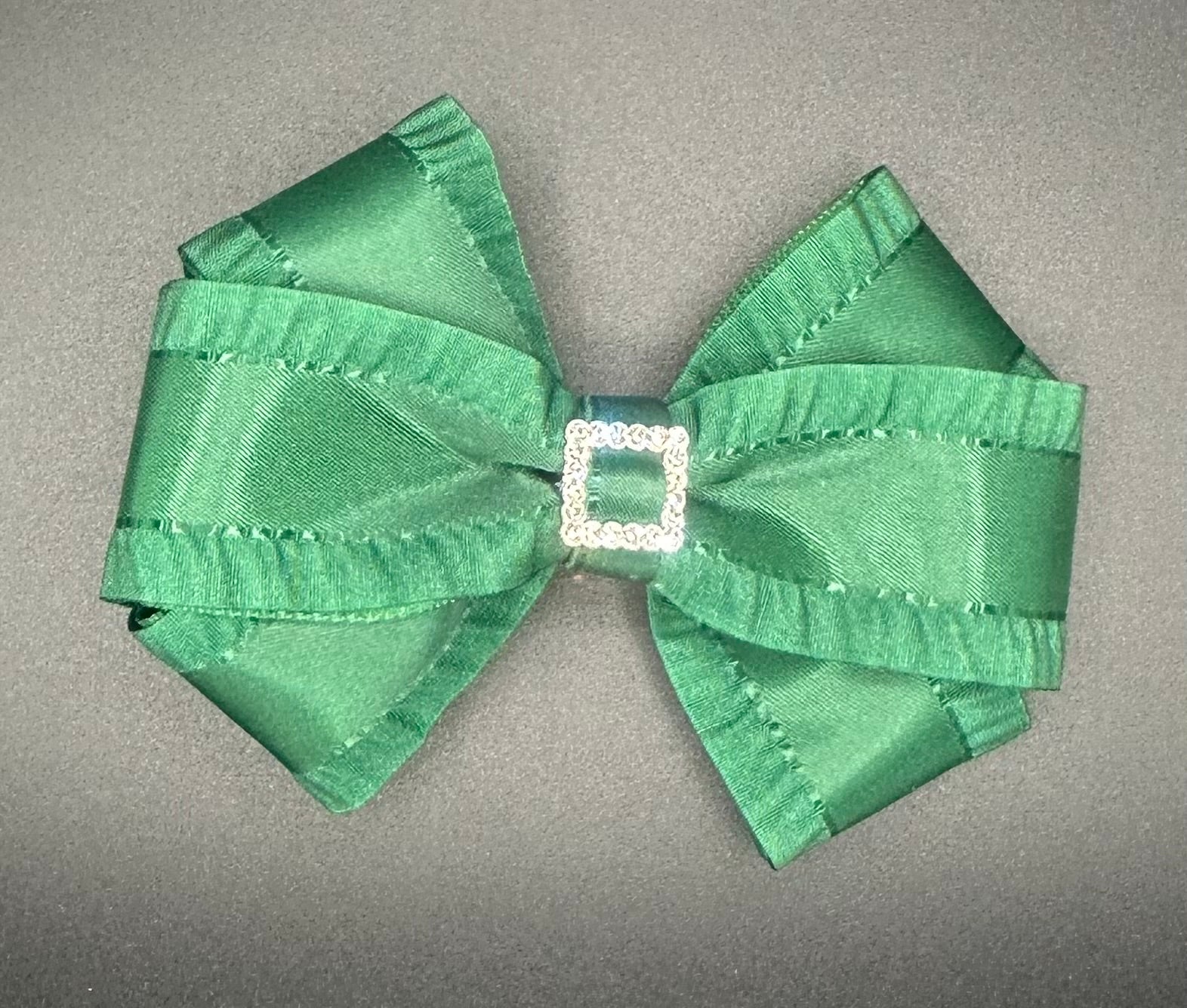 Molly - Sparkly Dark Green with an Alligator Clip