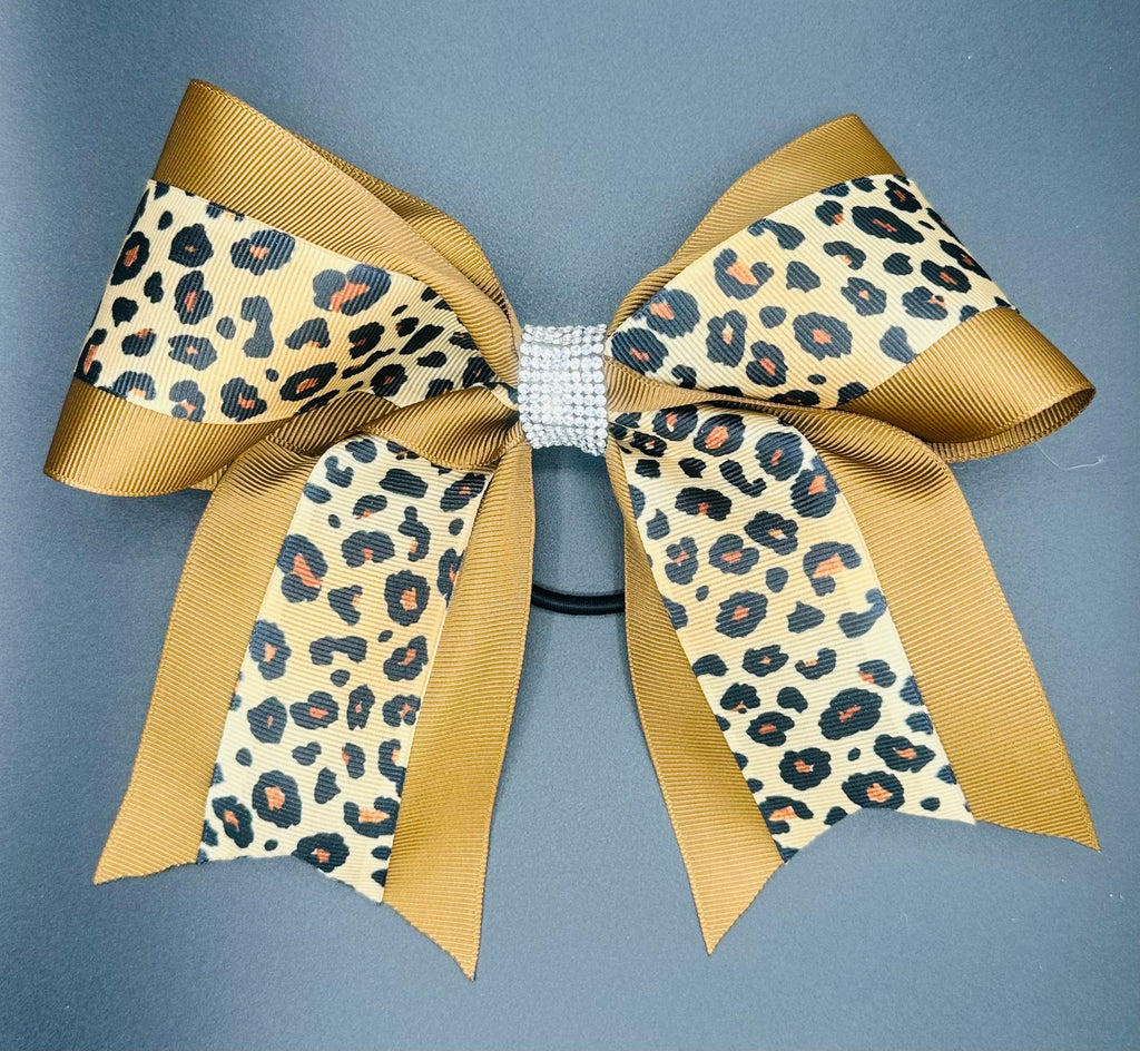 Kelli - Leopard Cheer Bow