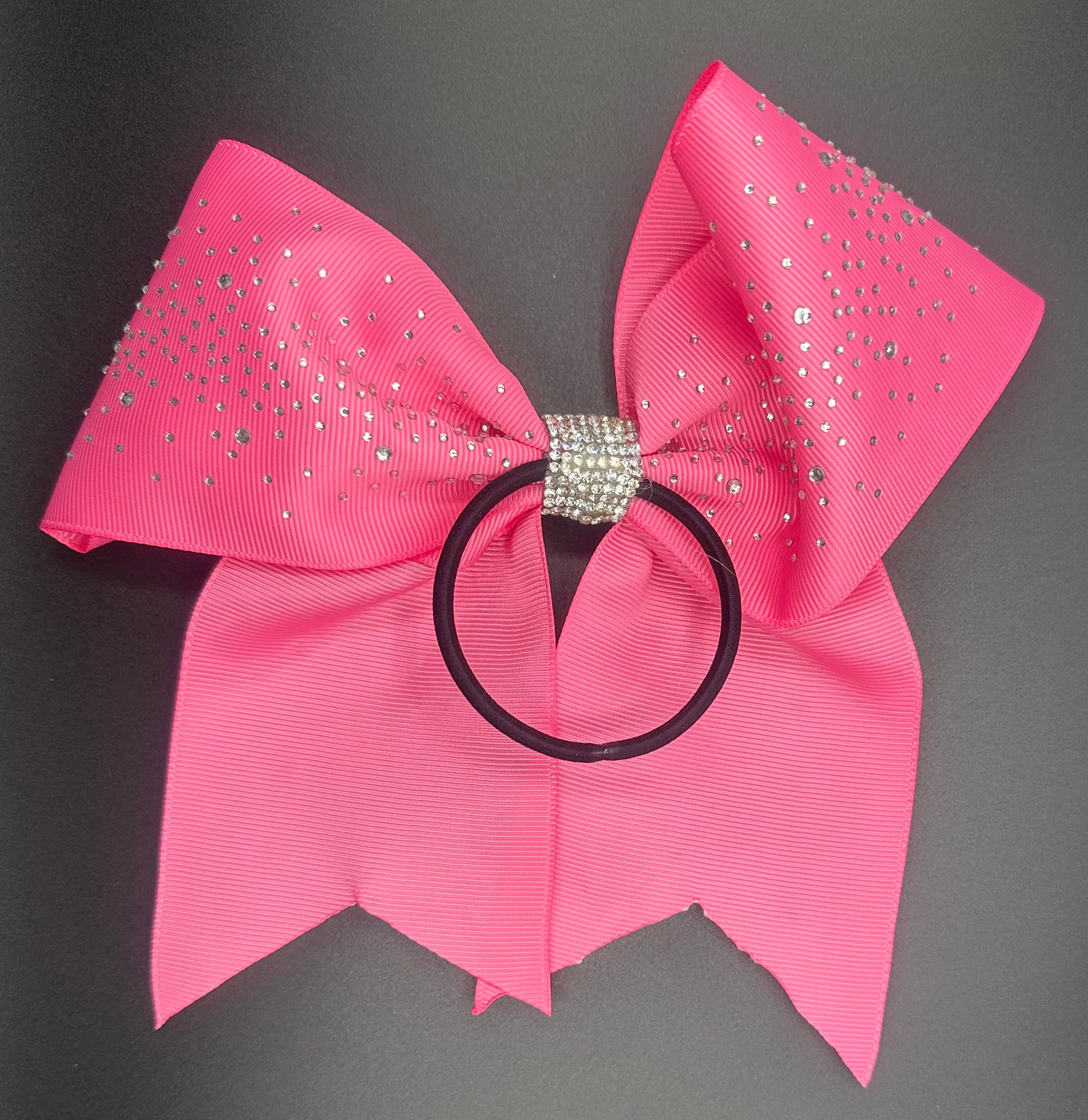 Kelli - Sparkly Hot Pink Cheer Bow