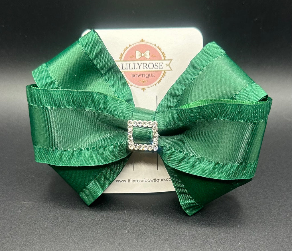 Molly - Sparkly Dark Green with an Alligator Clip