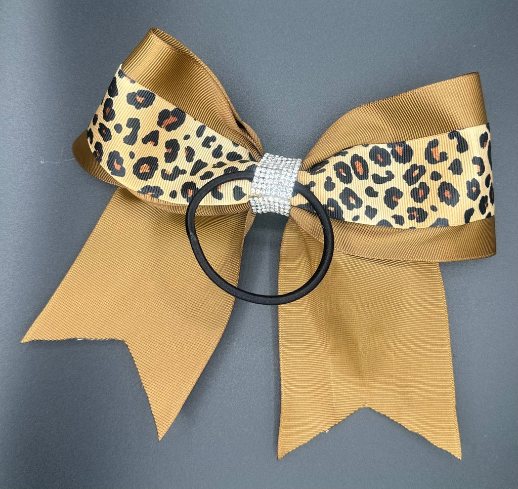 Kelli - Leopard Cheer Bow