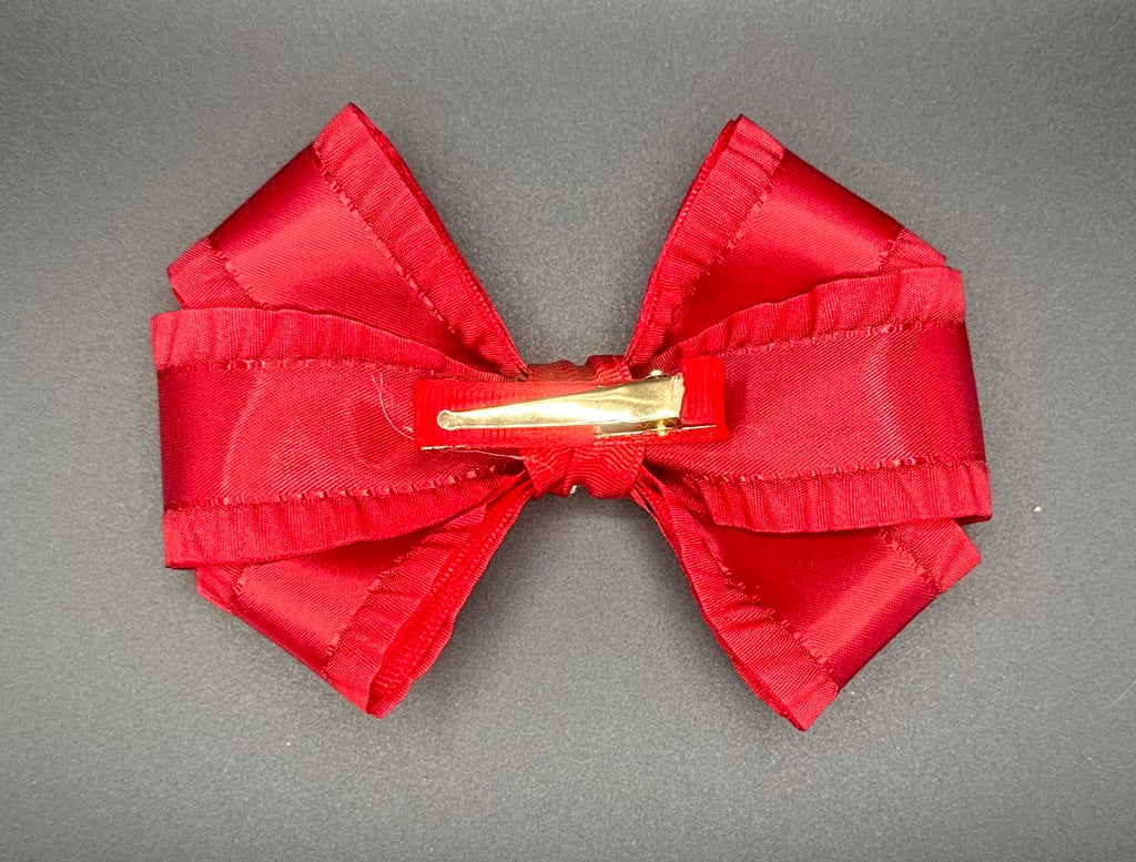 Molly - Sparkly Ruby Red with an Alligator Clip