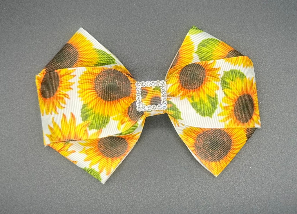 Molly - Sparkly Sunflowers with an Alligator Clip