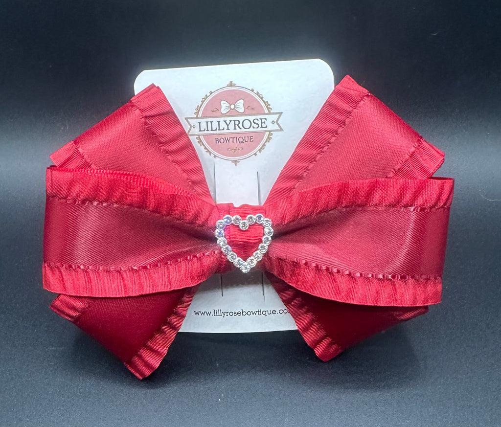 Molly - Sparkly Ruby Red with an Alligator Clip